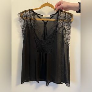 Black lace top